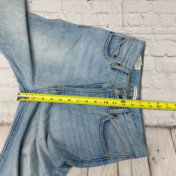 Levi's Women Ribcage Straight Ankle Jeans Size 27 Blue Denim B338 -17 - Picture 5 of 16